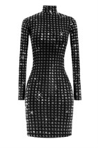 Mini golf-dress with houndstooth print - photo 6719