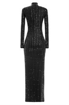 Maxi golfer dress with houndstooth print - photo 6814