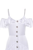 Long Strappy Dress with Ruffles - photo 7778