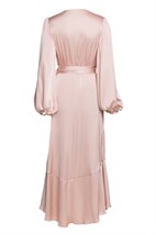 Flowing Midi Halter Dress with Waist Belt - photo 7796